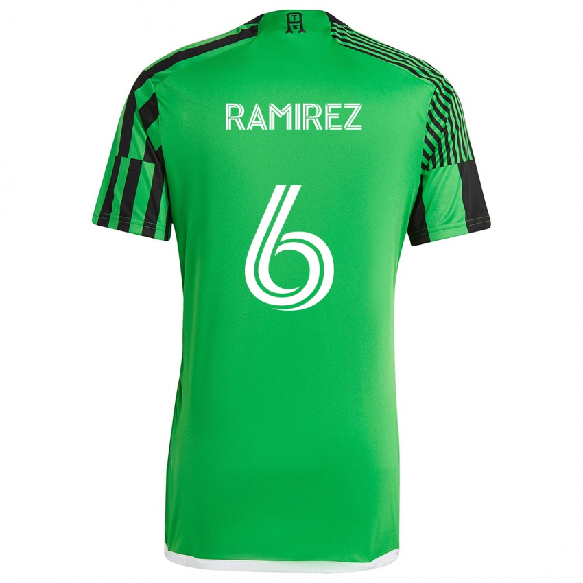 Herren Alonso Ramírez #6 Grün Schwarz Heimtrikot Trikot 2024/25 T-Shirt Schweiz