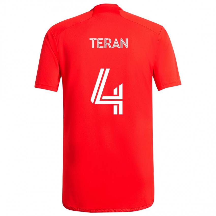 Herren Carlos Terán #4 Rot-Weiss Heimtrikot Trikot 2024/25 T-Shirt Schweiz