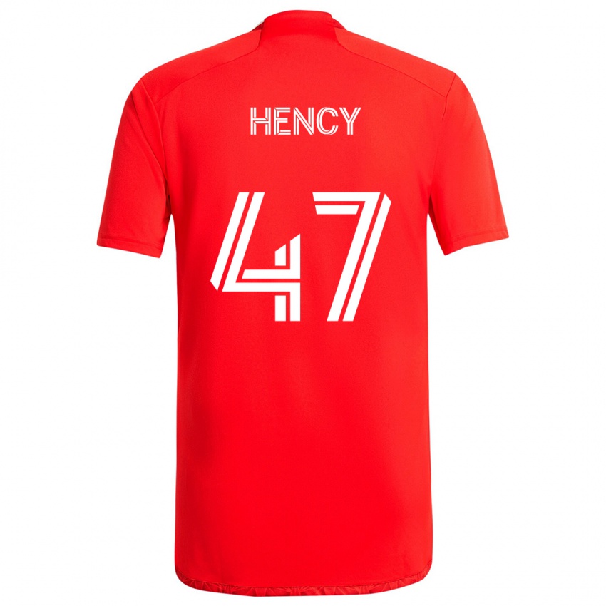 Homme Maillot Billy Hency #47 Rouge Blanc Tenues Domicile 2024/25 T-Shirt Suisse