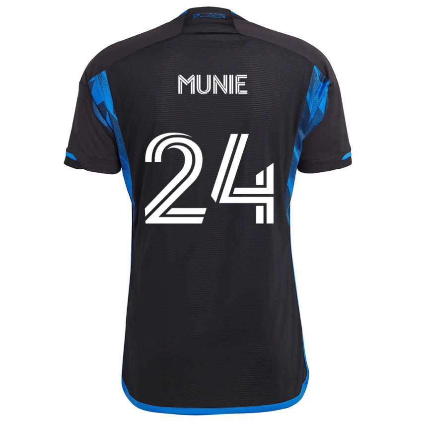 Herren Daniel Munie #24 Blau Schwarz Heimtrikot Trikot 2024/25 T-Shirt Schweiz