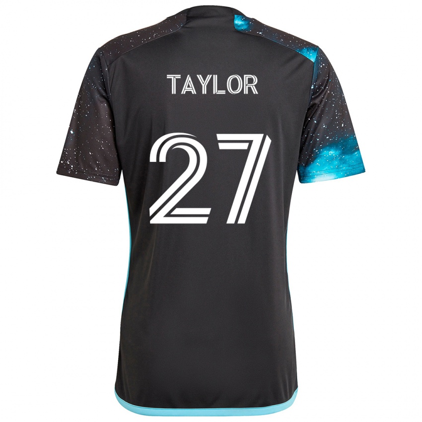 Homme Maillot D.j. Taylor #27 Noir Bleu Tenues Domicile 2024/25 T-Shirt Suisse