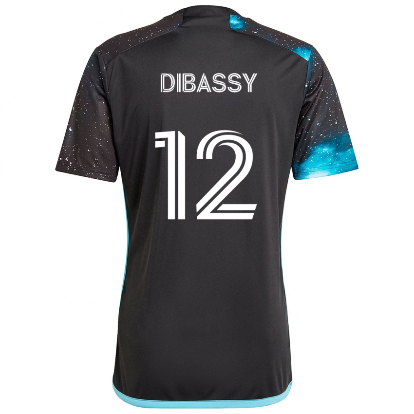 Homme Maillot Bakaye Dibassy #12 Noir Bleu Tenues Domicile 2024/25 T-Shirt Suisse