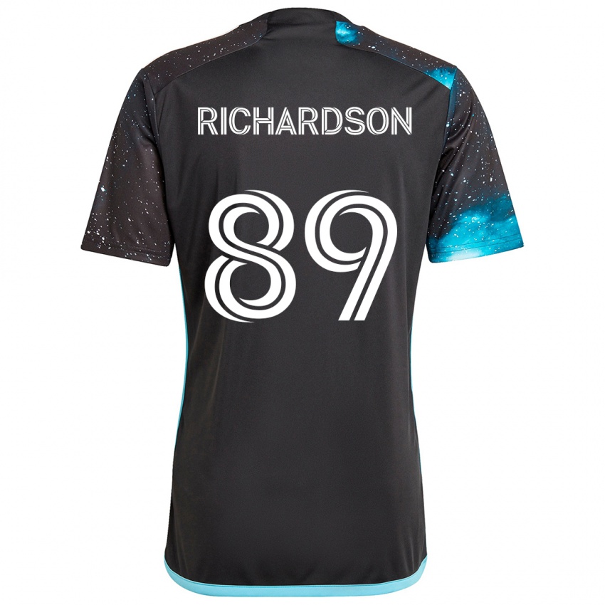 Homme Maillot Nick Richardson #89 Noir Bleu Tenues Domicile 2024/25 T-Shirt Suisse