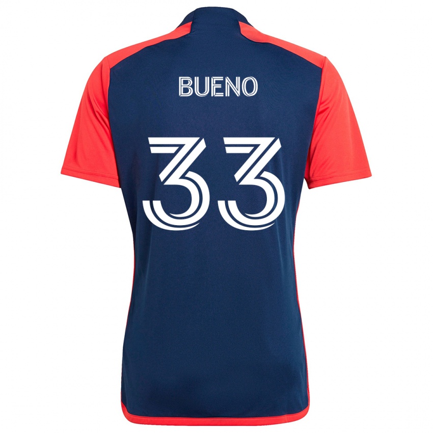 Herren Brandonn Bueno #33 Blau Rot Heimtrikot Trikot 2024/25 T-Shirt Schweiz