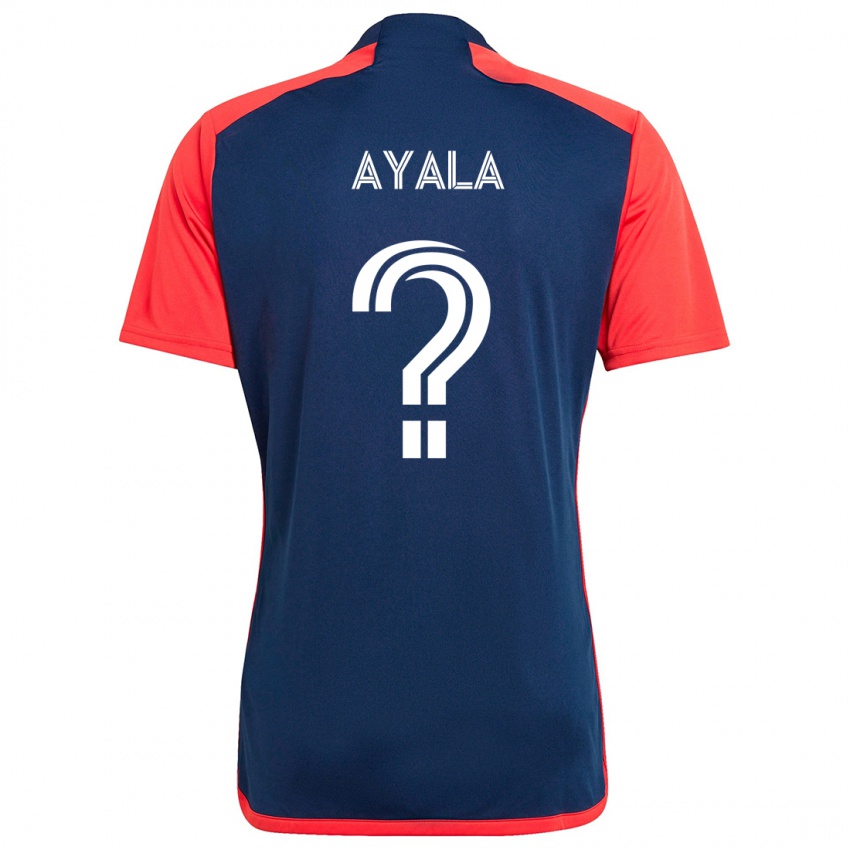 Homme Maillot Paolo Ayala #0 Bleu Rouge Tenues Domicile 2024/25 T-Shirt Suisse