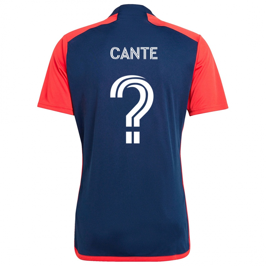 Homme Maillot Jonathan Cante #0 Bleu Rouge Tenues Domicile 2024/25 T-Shirt Suisse