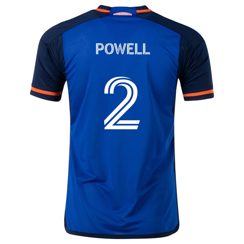 Herren Alvas Powell #2 Blau Weiss Heimtrikot Trikot 2024/25 T-Shirt Schweiz