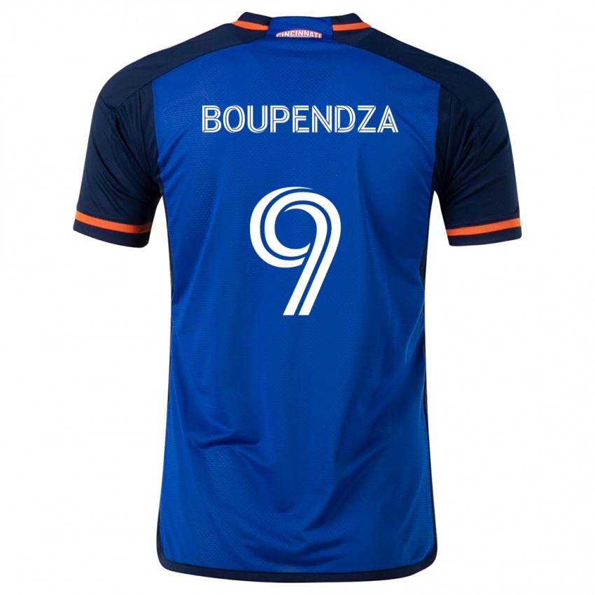 Homme Maillot Aaron Boupendza #9 Bleu Blanc Tenues Domicile 2024/25 T-Shirt Suisse