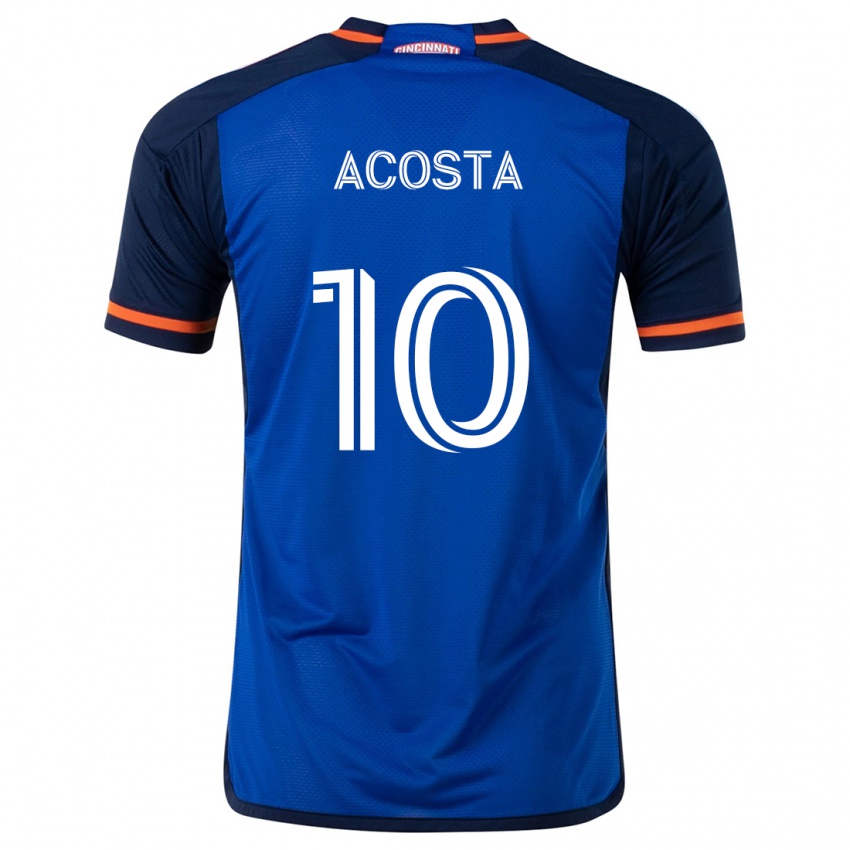 Homme Maillot Luciano Acosta #10 Bleu Blanc Tenues Domicile 2024/25 T-Shirt Suisse