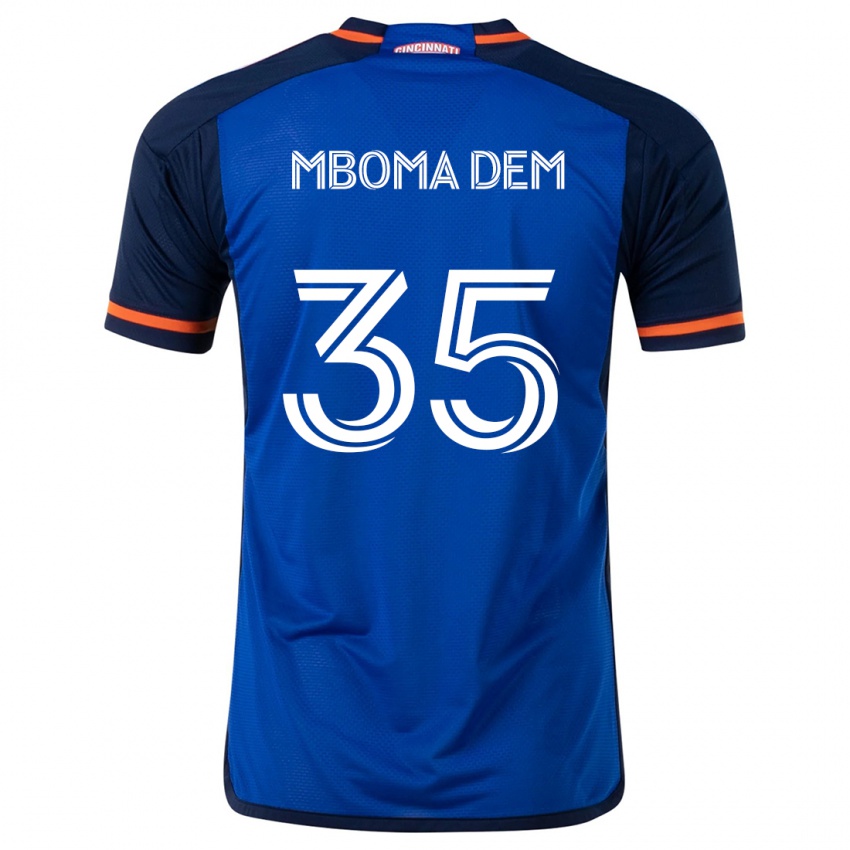 Herren Kenji Mboma Dem #35 Blau Weiss Heimtrikot Trikot 2024/25 T-Shirt Schweiz