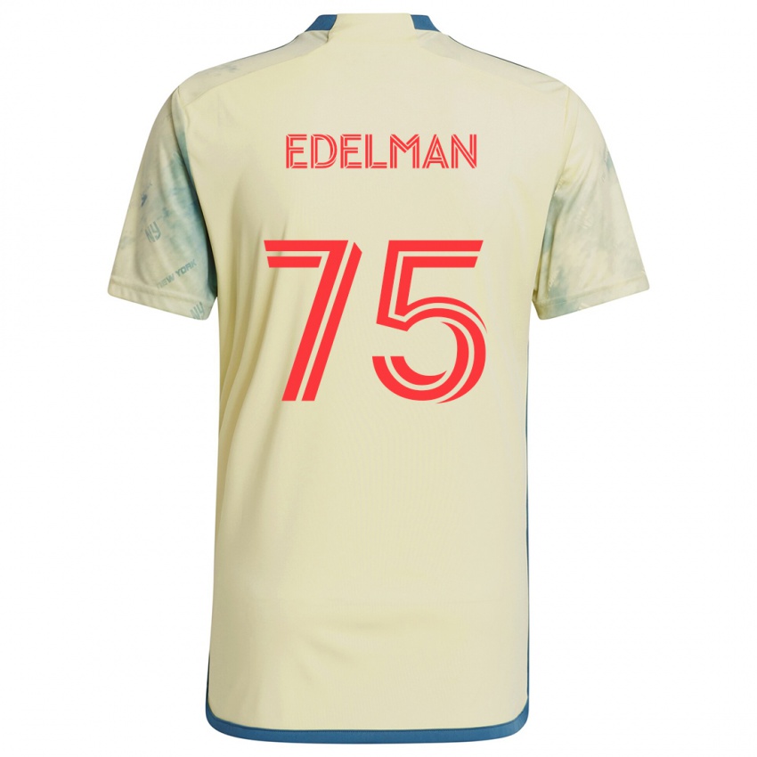 Herren Daniel Edelman #75 Gelb Rot Blau Heimtrikot Trikot 2024/25 T-Shirt Schweiz