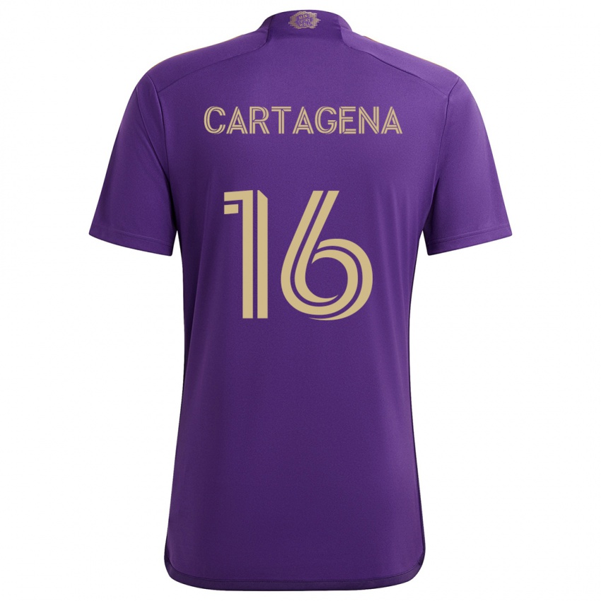 Herren Wilder Cartagena #16 Lila Gelb Heimtrikot Trikot 2024/25 T-Shirt Schweiz