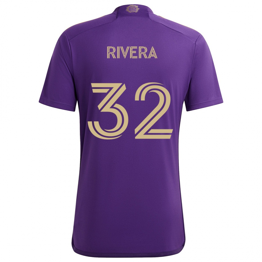 Herren Wilfredo Rivera #32 Lila Gelb Heimtrikot Trikot 2024/25 T-Shirt Schweiz