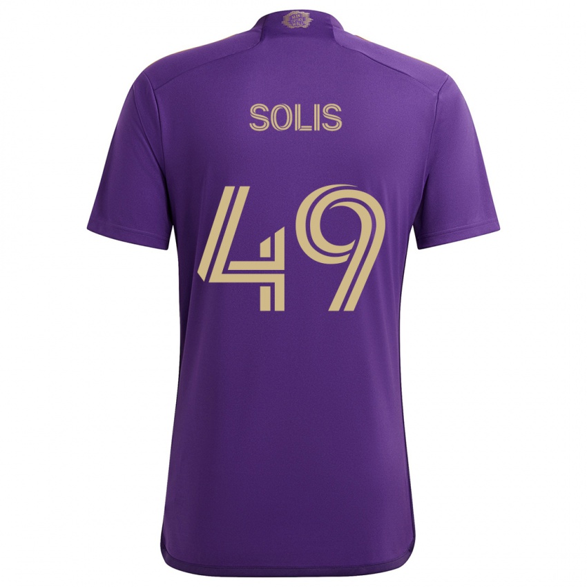 Herren Jhon Solís #49 Lila Gelb Heimtrikot Trikot 2024/25 T-Shirt Schweiz