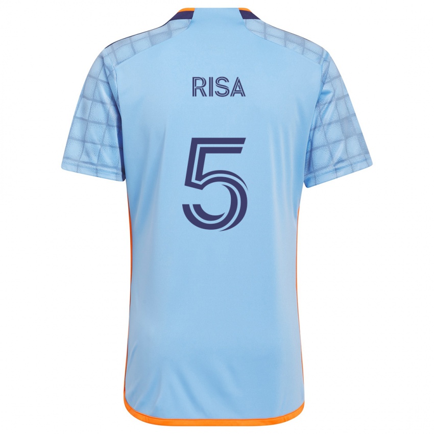 Herren Birk Risa #5 Blau Orange Heimtrikot Trikot 2024/25 T-Shirt Schweiz