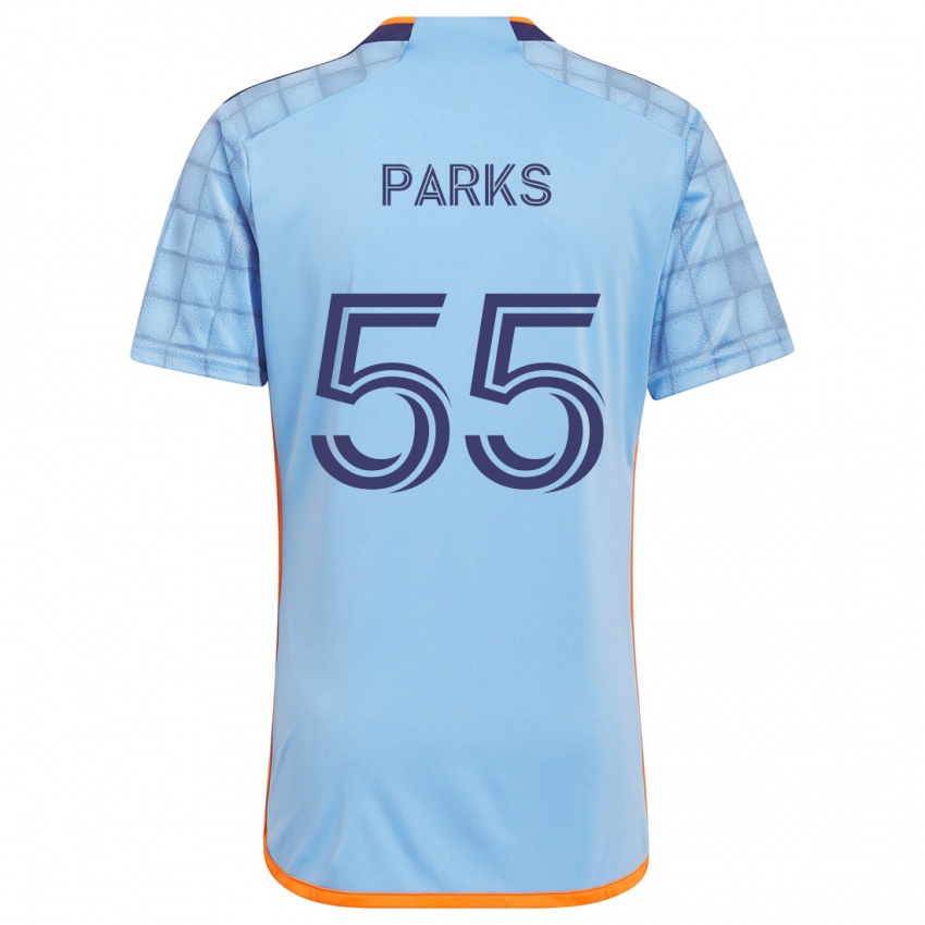 Homme Maillot Keaton Parks #55 Bleu Orange Tenues Domicile 2024/25 T-Shirt Suisse