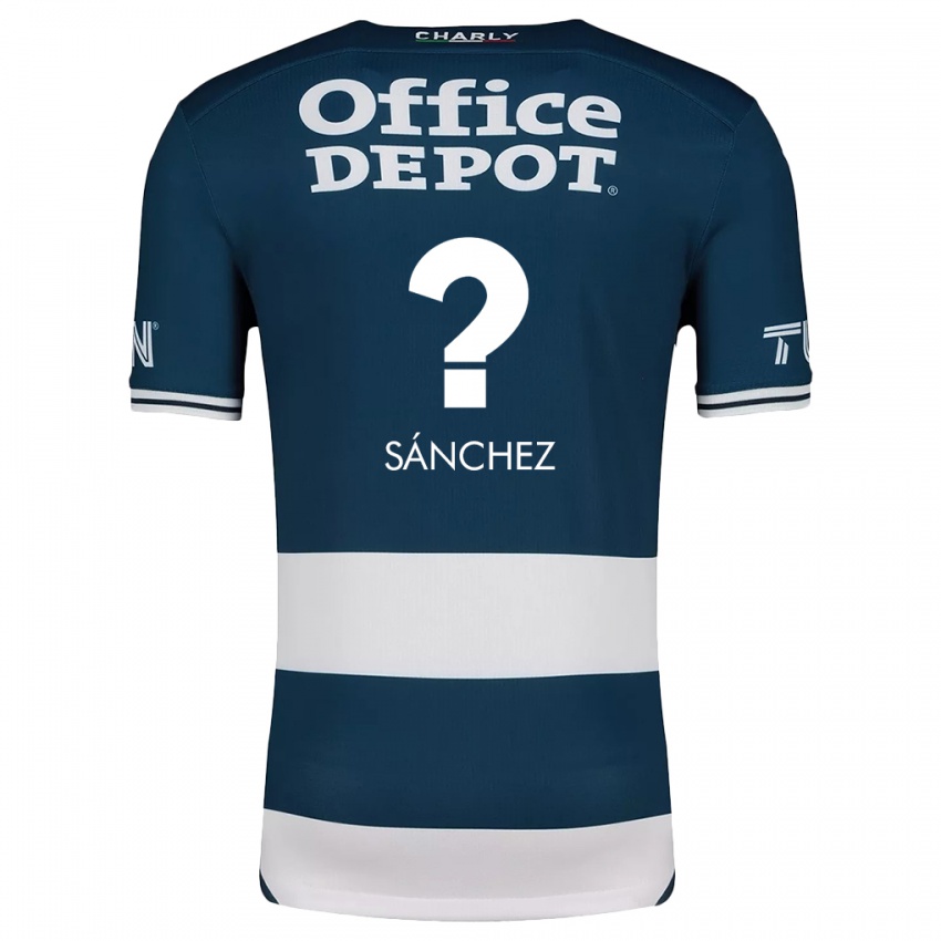 Homme Maillot Leonardo Sánchez #0 Bleu Blanc Tenues Domicile 2024/25 T-Shirt Suisse