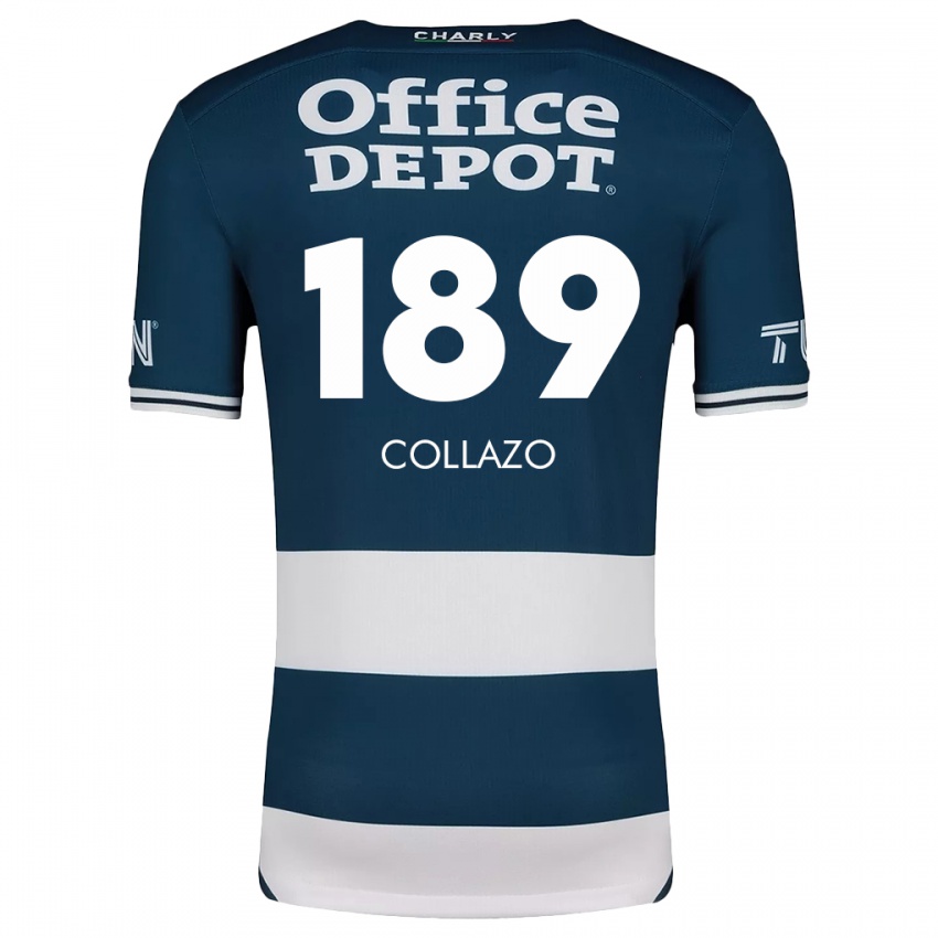 Homme Maillot David Collazo #189 Bleu Blanc Tenues Domicile 2024/25 T-Shirt Suisse