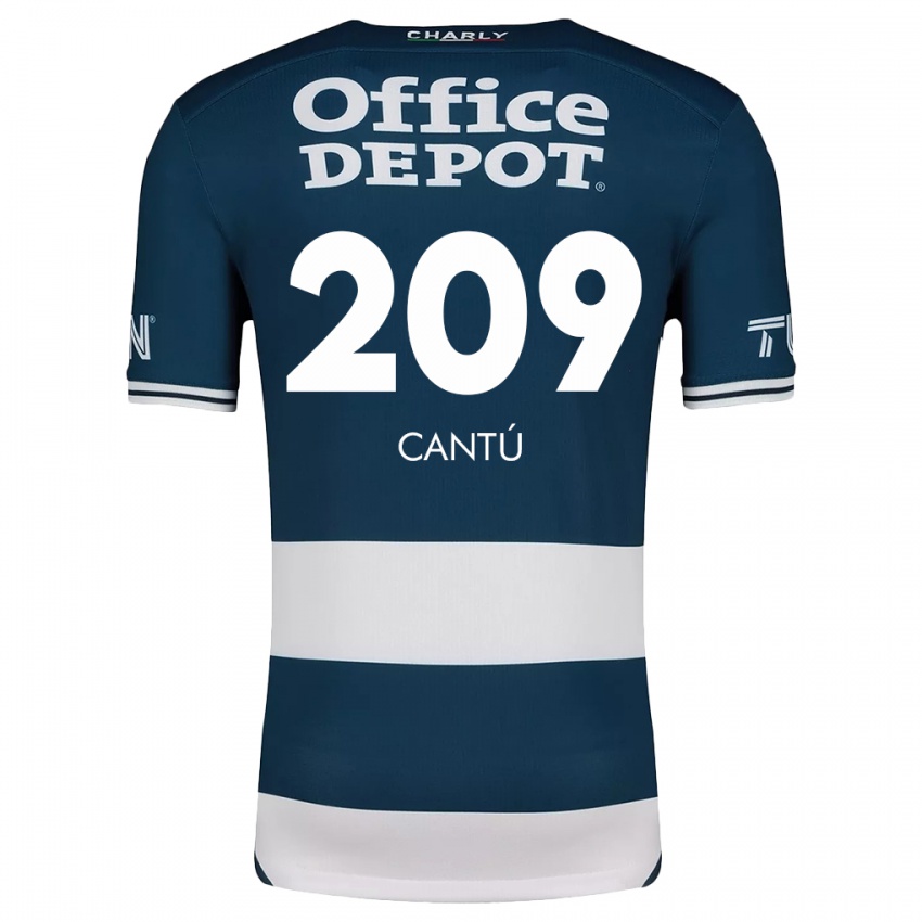 Homme Maillot Juan Cantú #209 Bleu Blanc Tenues Domicile 2024/25 T-Shirt Suisse