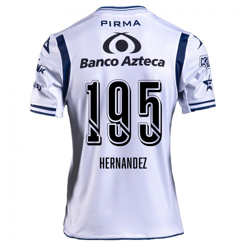 Homme Maillot Daniel Hernández #195 Blanc Bleu Marine Tenues Domicile 2024/25 T-Shirt Suisse