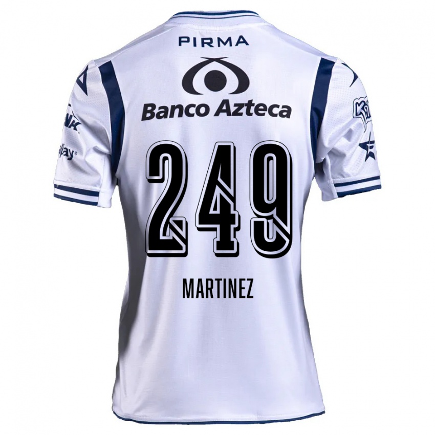 Homme Maillot Juan Martínez #249 Blanc Bleu Marine Tenues Domicile 2024/25 T-Shirt Suisse