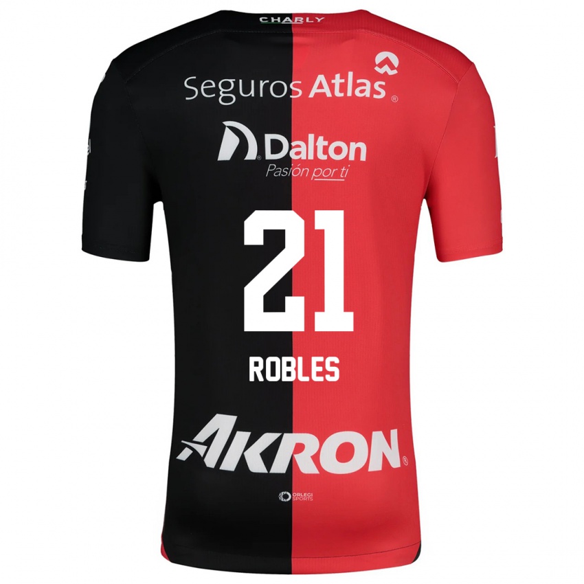 Herren Carlos Robles #21 Rot Schwarz Heimtrikot Trikot 2024/25 T-Shirt Schweiz