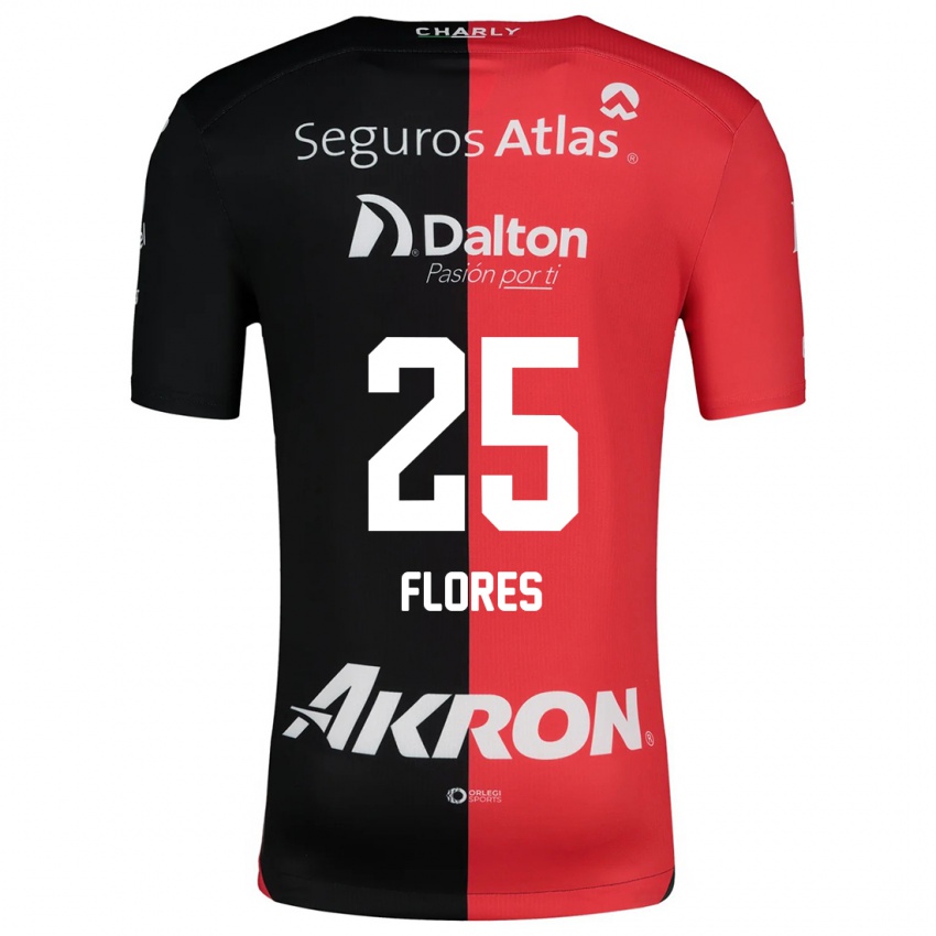 Herren Leonardo Flores #25 Rot Schwarz Heimtrikot Trikot 2024/25 T-Shirt Schweiz