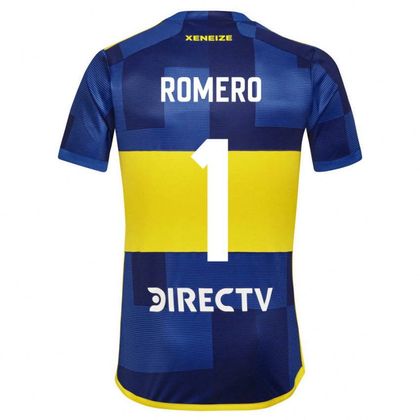 Homme Maillot Sergio Romero #1 Bleu Jaune Tenues Domicile 2024/25 T-Shirt Suisse