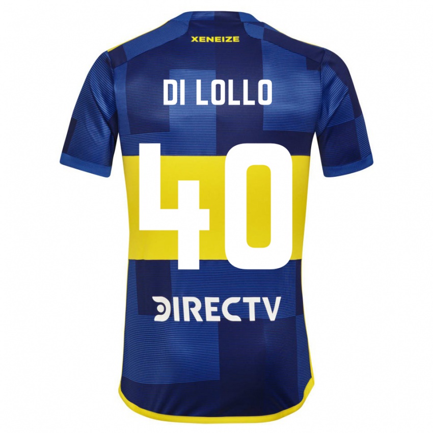 Homme Maillot Lautaro Di Lollo #40 Bleu Jaune Tenues Domicile 2024/25 T-Shirt Suisse