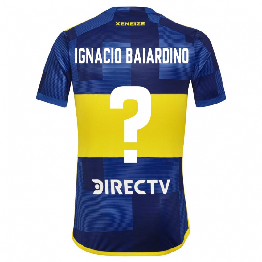 Homme Maillot Juan Ignacio Baiardino #0 Bleu Jaune Tenues Domicile 2024/25 T-Shirt Suisse