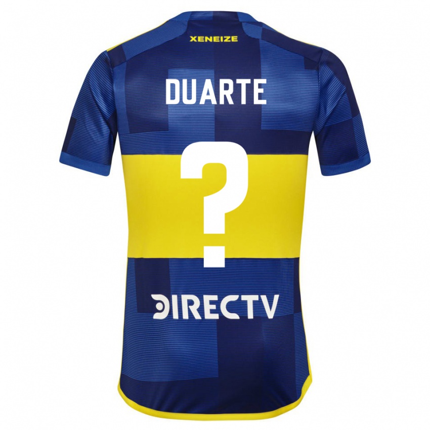 Homme Maillot Kevin Duarte #0 Bleu Jaune Tenues Domicile 2024/25 T-Shirt Suisse