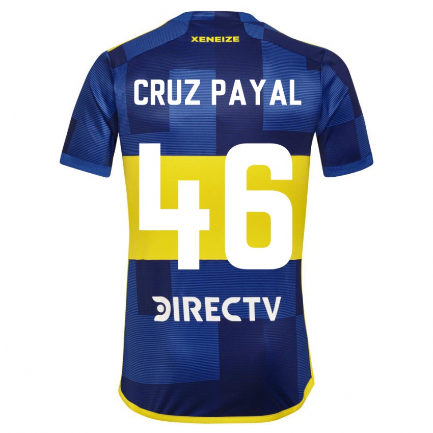 Homme Maillot Juan Cruz Payal #46 Bleu Jaune Tenues Domicile 2024/25 T-Shirt Suisse