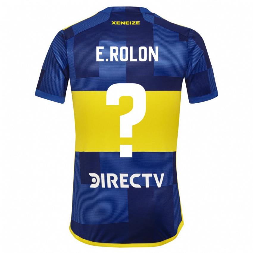 Homme Maillot Esteban Rolon #0 Bleu Jaune Tenues Domicile 2024/25 T-Shirt Suisse