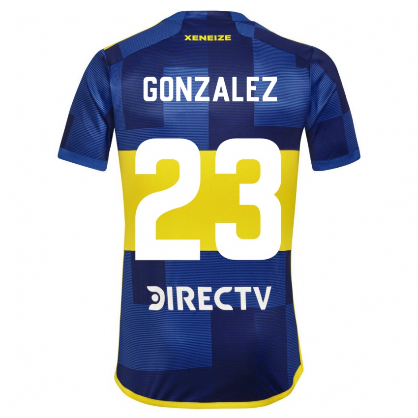 Homme Maillot Diego Gonzalez #23 Bleu Jaune Tenues Domicile 2024/25 T-Shirt Suisse