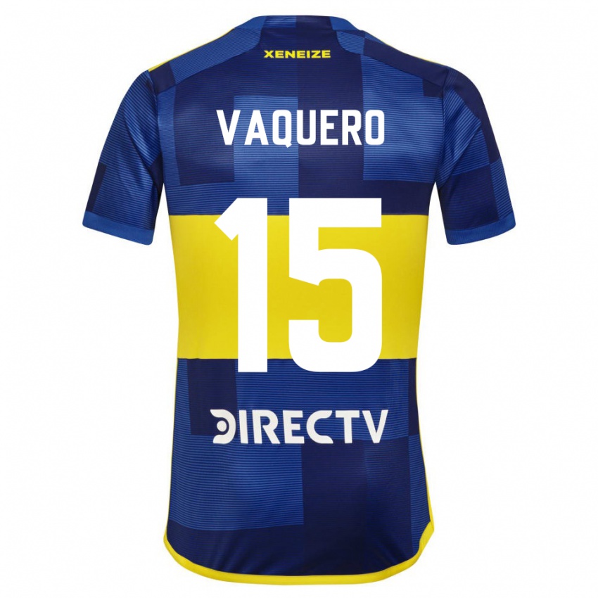 Homme Maillot Ivan Vaquero #15 Bleu Jaune Tenues Domicile 2024/25 T-Shirt Suisse