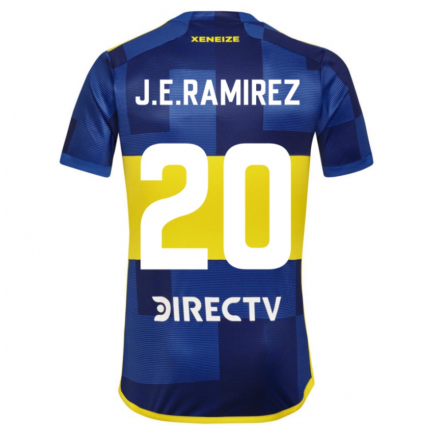 Homme Maillot Juan Edgardo Ramirez #20 Bleu Jaune Tenues Domicile 2024/25 T-Shirt Suisse