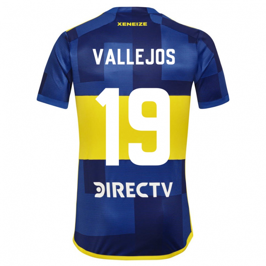 Homme Maillot Fabiana Vallejos #19 Bleu Jaune Tenues Domicile 2024/25 T-Shirt Suisse