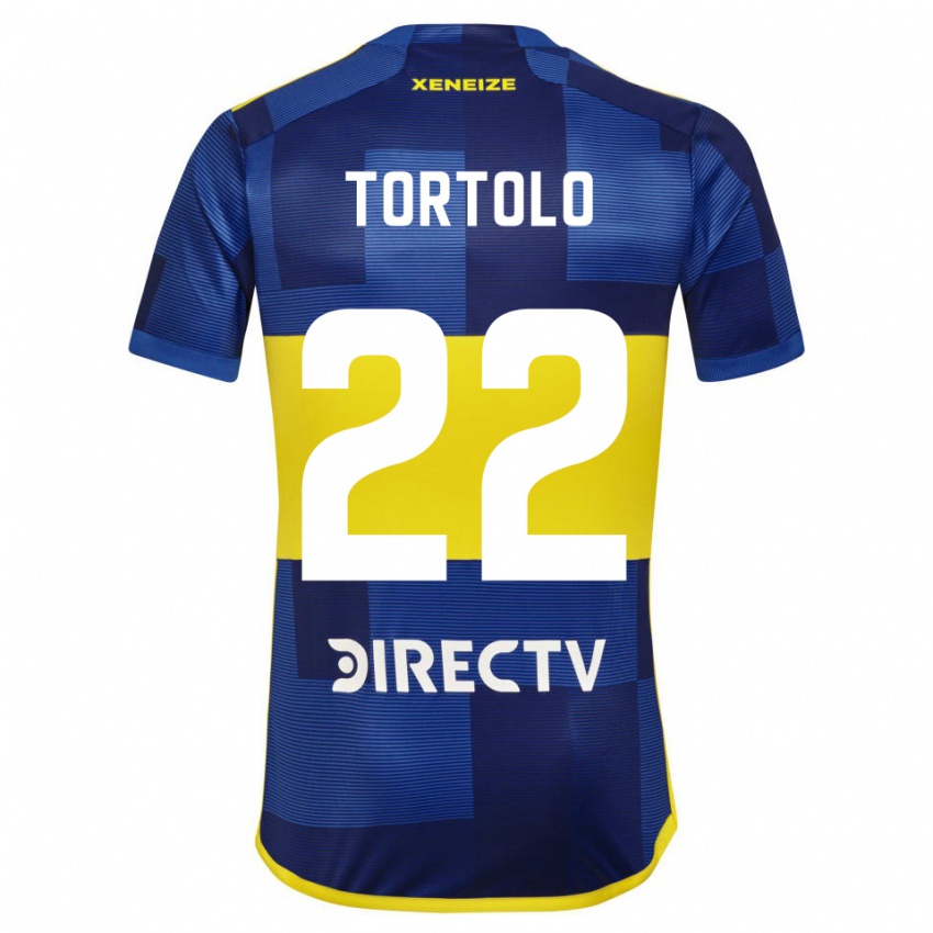 Homme Maillot Dulce Tortolo #22 Bleu Jaune Tenues Domicile 2024/25 T-Shirt Suisse