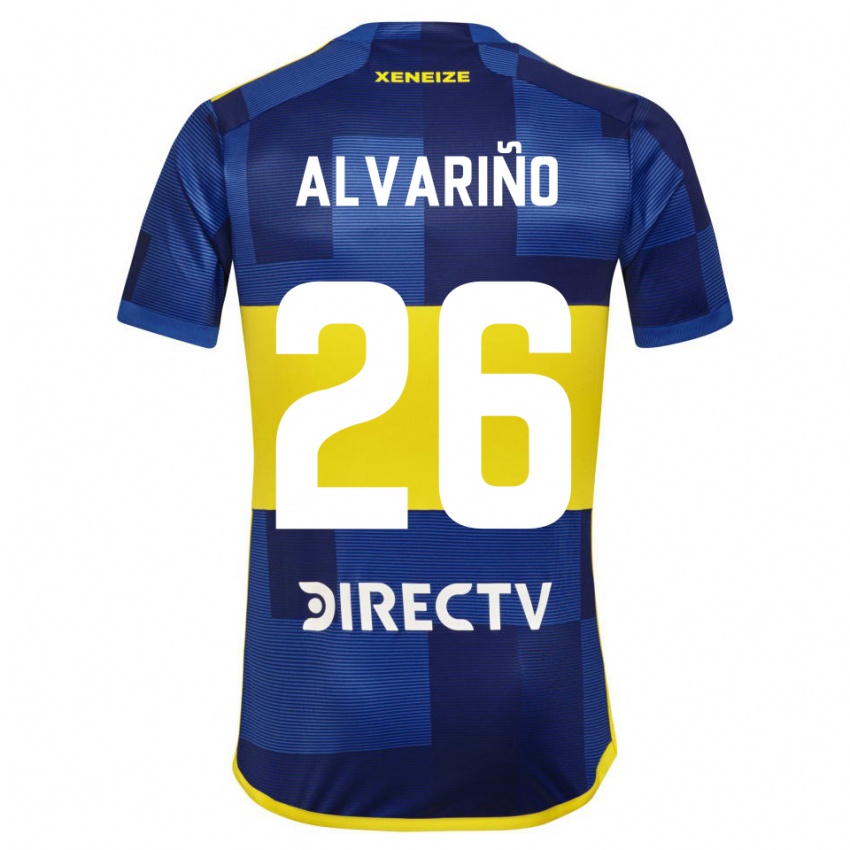 Homme Maillot Alexis Alvariño #26 Bleu Jaune Tenues Domicile 2024/25 T-Shirt Suisse