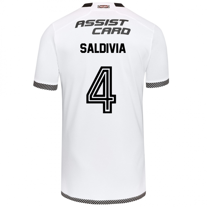 Herren Alan Saldivia #4 Weiß Schwarz Heimtrikot Trikot 2024/25 T-Shirt Schweiz