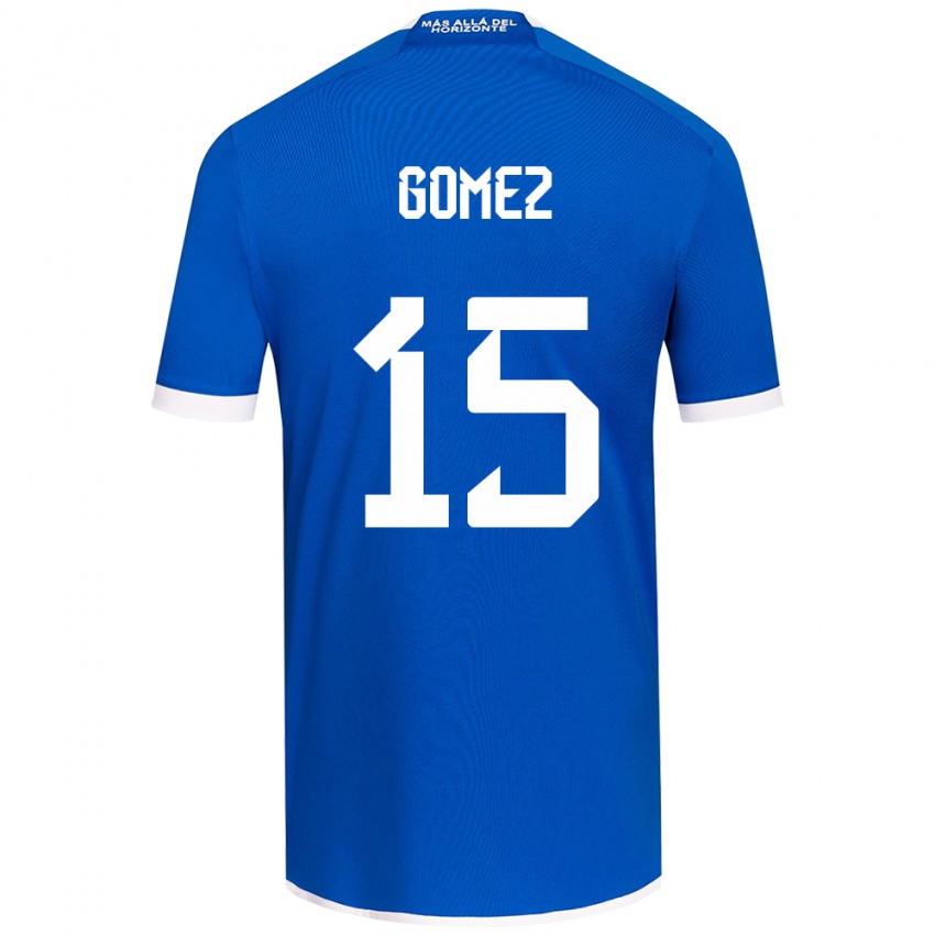 Homme Maillot Juan Pablo Gómez #15 Bleu Blanc Tenues Domicile 2024/25 T-Shirt Suisse