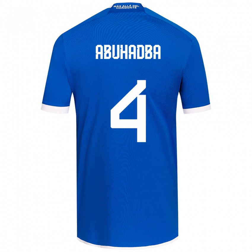 Homme Maillot Zacarías Abuhadba #4 Bleu Blanc Tenues Domicile 2024/25 T-Shirt Suisse