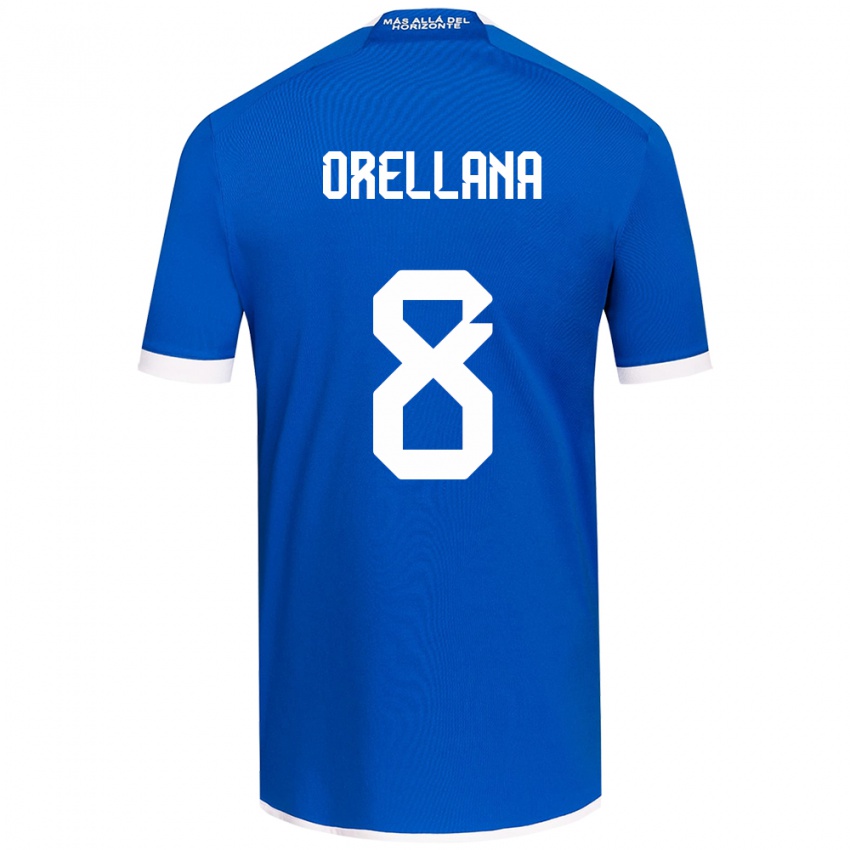 Herren Denisse Orellana #8 Blau Weiss Heimtrikot Trikot 2024/25 T-Shirt Schweiz