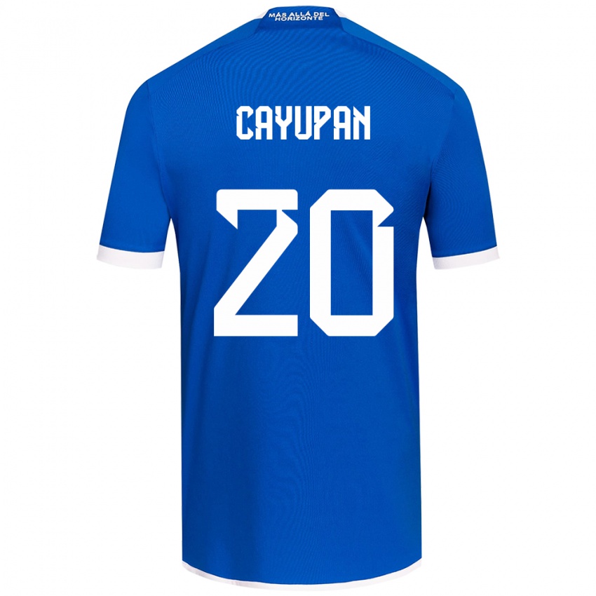 Homme Maillot Natalia Cayupán #20 Bleu Blanc Tenues Domicile 2024/25 T-Shirt Suisse