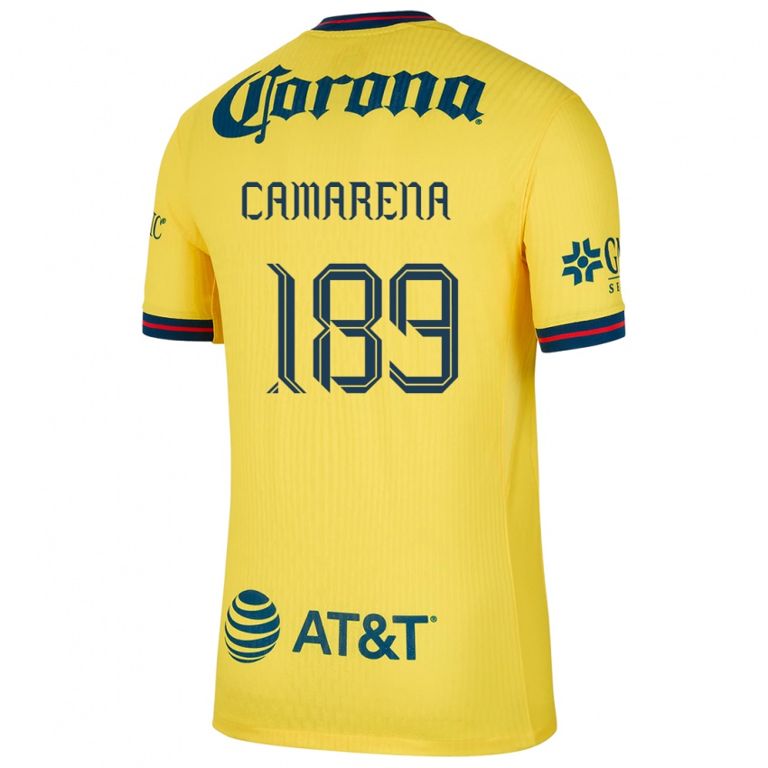 Homme Maillot Luis Camarena #189 Jaune Bleu Tenues Domicile 2024/25 T-Shirt Suisse