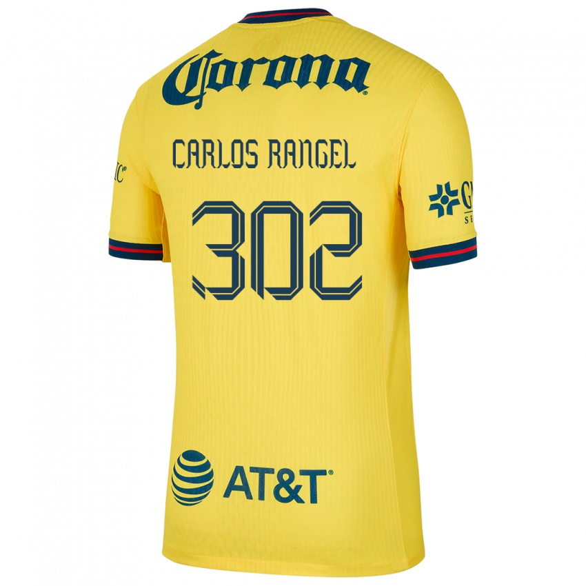 Homme Maillot Juan Carlos Rangel #302 Jaune Bleu Tenues Domicile 2024/25 T-Shirt Suisse