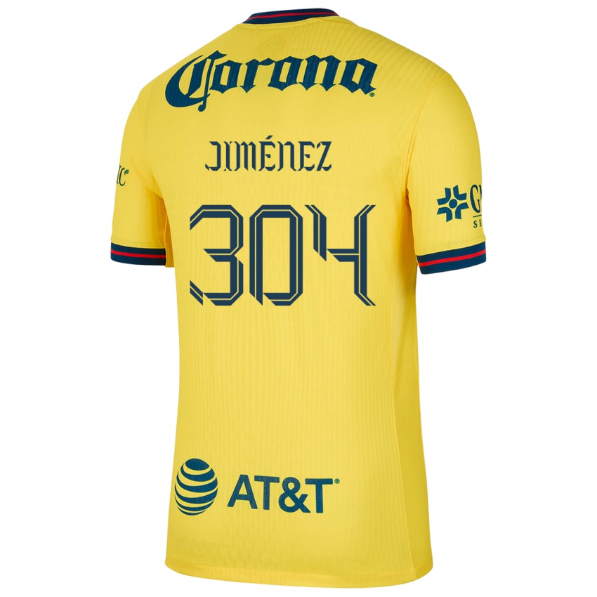 Homme Maillot Derek Jiménez #304 Jaune Bleu Tenues Domicile 2024/25 T-Shirt Suisse