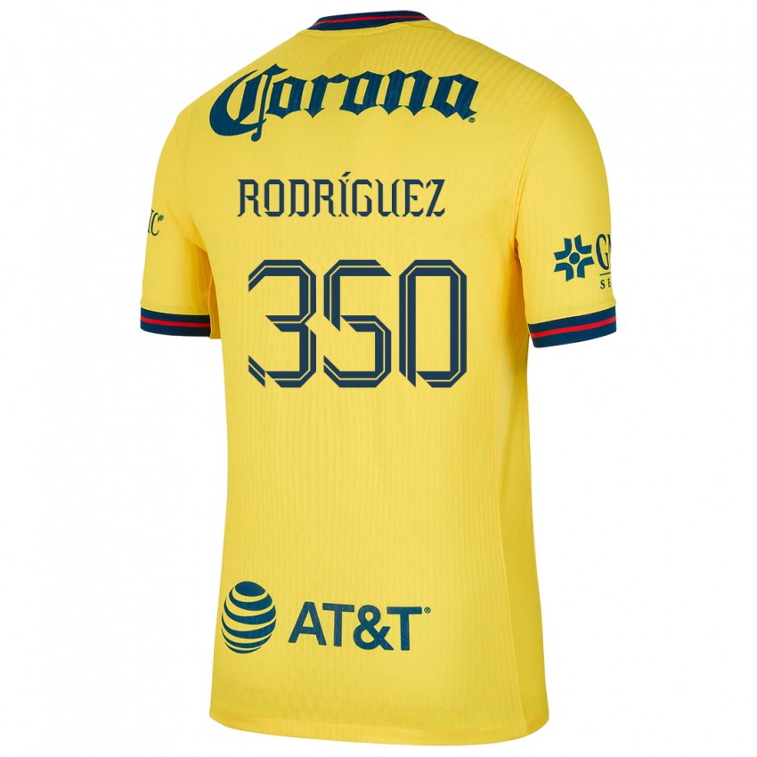 Homme Maillot Ángel Rodríguez #350 Jaune Bleu Tenues Domicile 2024/25 T-Shirt Suisse