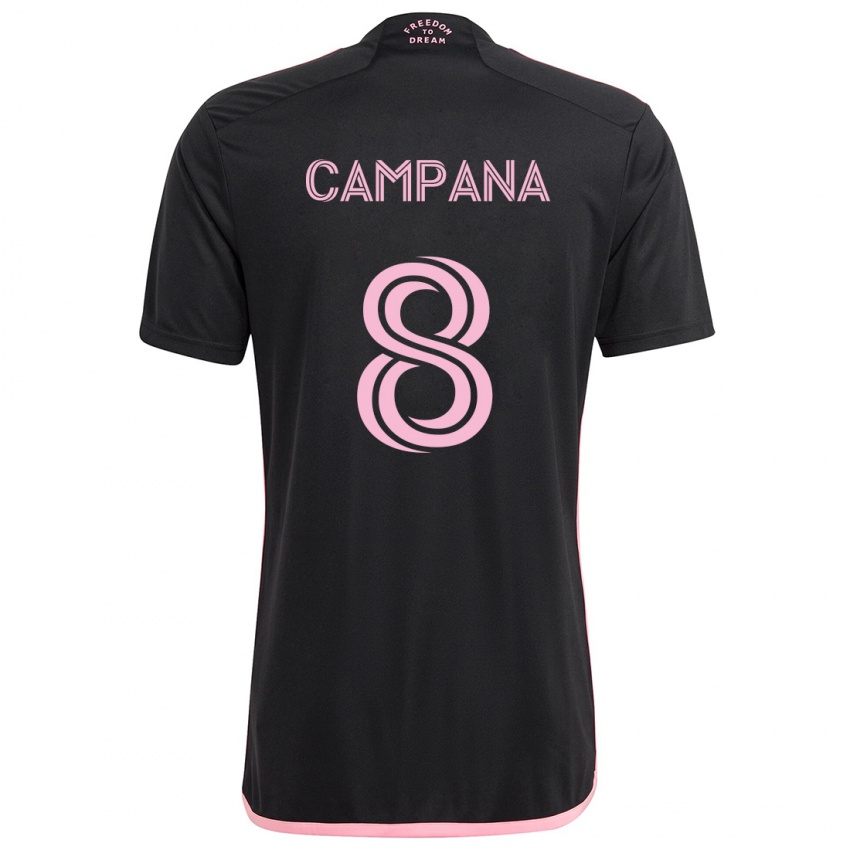 Herren Leonardo Campana #8 Schwarz Auswärtstrikot Trikot 2024/25 T-Shirt Schweiz