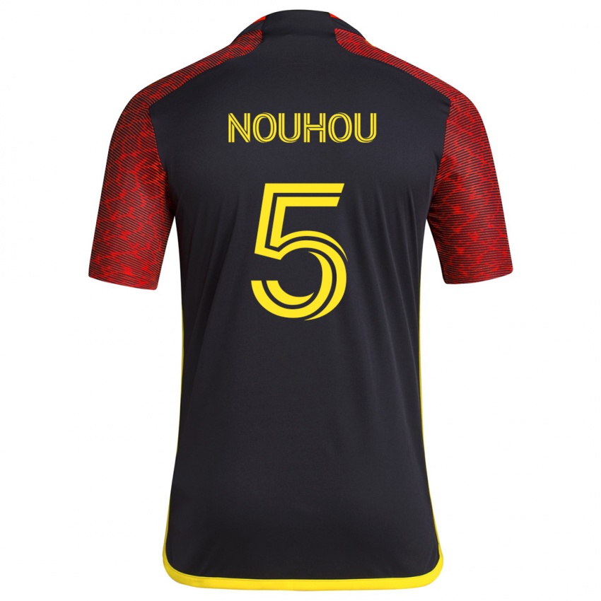 Herren Nouhou #5 Rot Schwarz Auswärtstrikot Trikot 2024/25 T-Shirt Schweiz